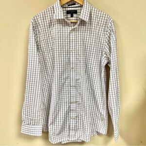 Banana Republic pink/blue button down slim fit. L